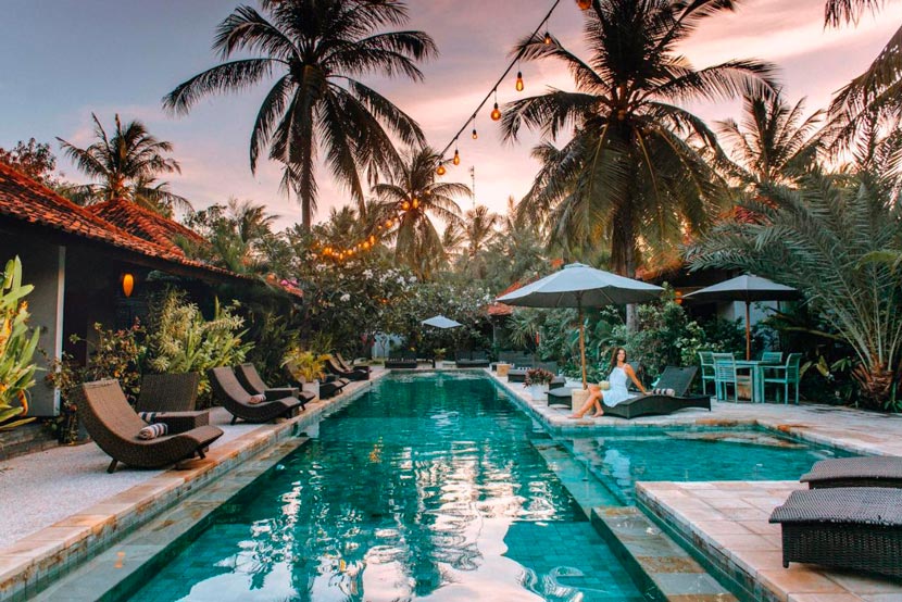 Belukar, un alojamiento top en Gili Trawangan