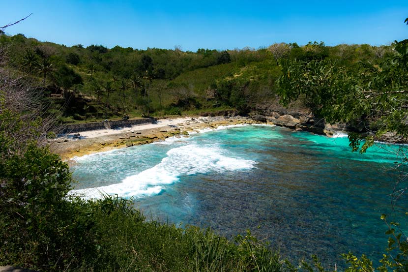Vista desde el mirador a Secret Beach, una playa espectacular y casi inaccesible aunque no es apta para el baño