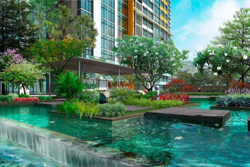 Piscina de estilo balinés de Somerst Vista, una opción para dormir en una zona tranquila de Ho Chi Minh