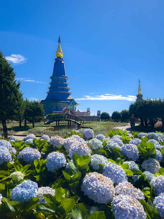 Las pagodas gemelas de Doi Inthanon, son una de las mejores cosas que ver en Chiang Mai y sus alrededores